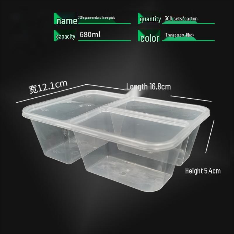 

WS Disposable 3-Compartment Meal Boxes
