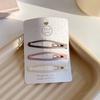 3pc/set Square Y2k Barrettes Metal Star Love BB Clip Cute   Children