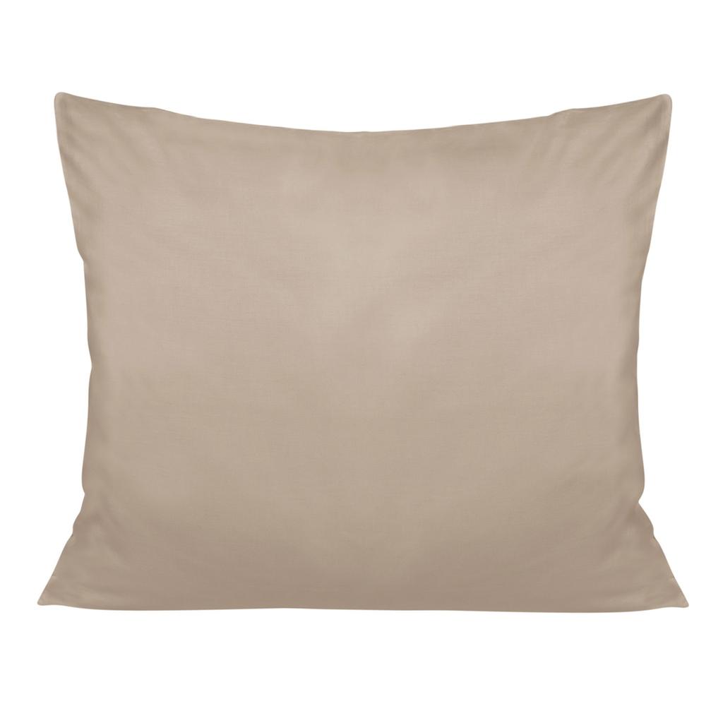 Pillowcase 50x80 cotton satin, dark beige, plain