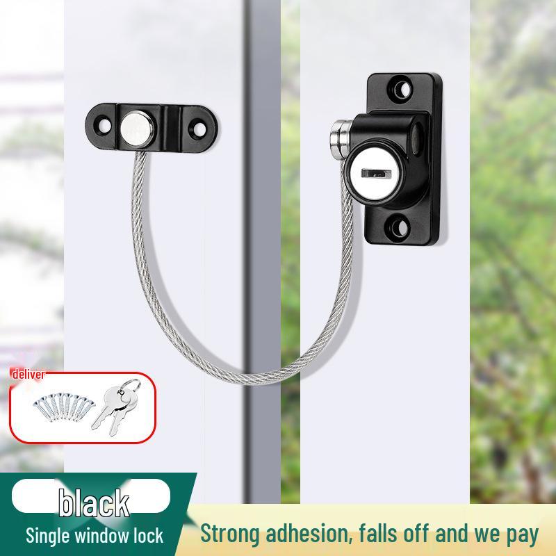 Window and Door Safety Ventilation Lock with Child Fall Protection