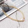 Europe, America, Fashion Aircraft Chain Exaggerated Geometric Imitation Pearl Bracelet Women, Retro Style Design Sense Niche