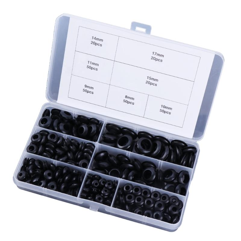 

Rubber Wire Sleeve Assortment Rubber Grommet set Electric Conductors Sealing Rings for Cable Protections Cable Ducts 1