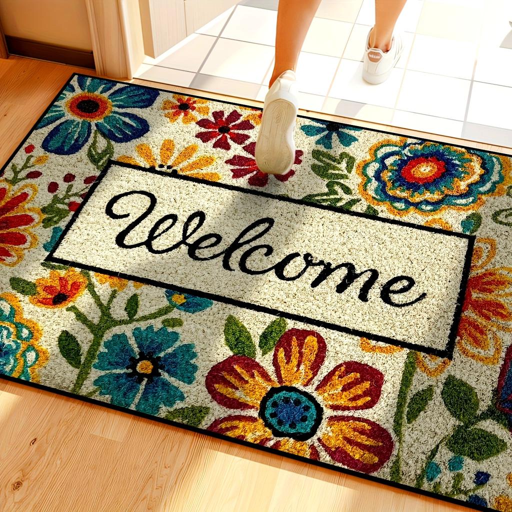Bright Flower Carpet Garden Doormat Welcome Mat Rug For Bedroom Living Room Carpet Outdoor Carpet Home Decor