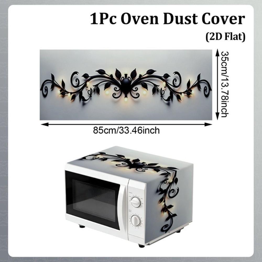 Printed Microwave Oven Dust Cover Universal Dust Protector Mat Microwave Cover Household Cover