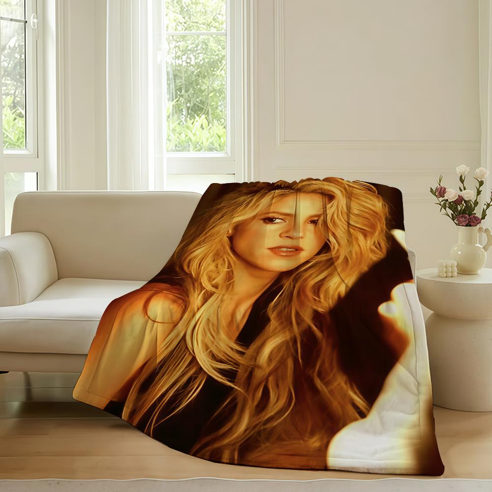 

Colombian singer S-Shakira Blanket For Sofa Office Bed Plane Travel Sleep Read Relax Camping Soft And Warm 75cmx90cm