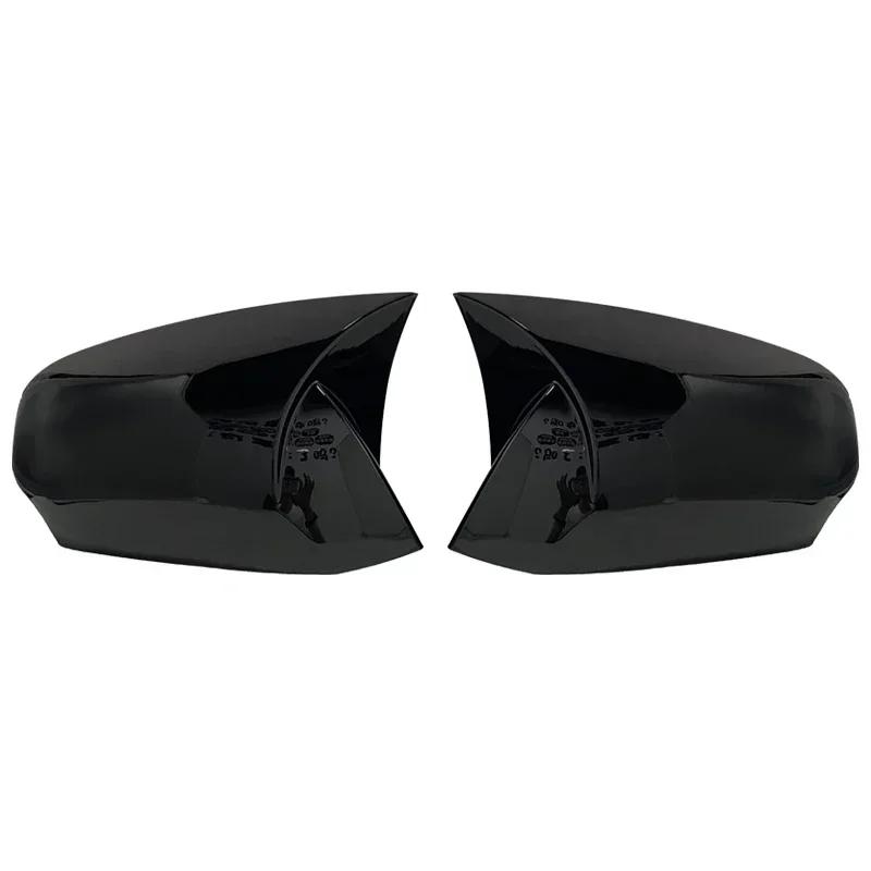 

New Bat Style High Quality Abs Plastic 2 Pieces Mirror Covers Caps RearView Case Gloss Black For Renault Fluence 2010-2016