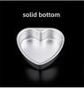 3/4/5/6/7/8/10/11 Inch Heart Shaped Cake Pan mold Solid Bottom Aluminum Alloy Chocolate Cake Pan Silver Tin Baking Mold Mould