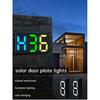 Solar Powered LED House Address Number Digits Street Road Door Plate Wall Light