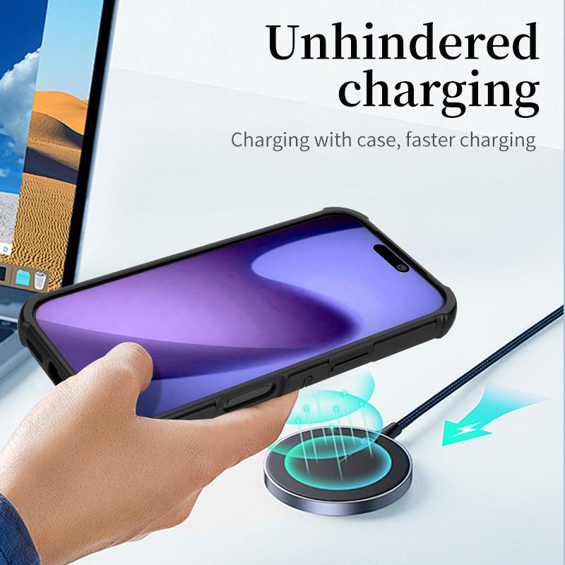 Anti-slip Bumper Armor for Magsafe Magnetic Phone Case for IPhone 15 14 13 12 11 17 Pro Max 17 Air 16 Plus Shockproof Cover