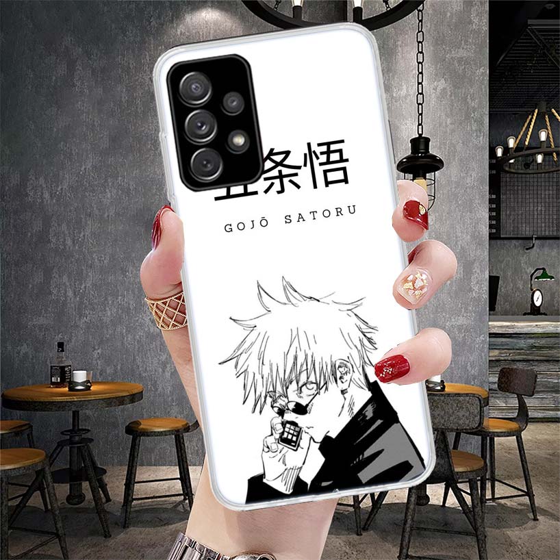 JujuKaisen Gojo Satoru Phone Case For Samsung Galaxy A12 A22 A32 A52 A72 A02S A51 A50S A71 A70 A31 A20S Note 20 Ultra S10 A10S G
