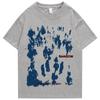 Oversized T-shirt Summer Cotton Short Sleeve Tee Shirt Fashion Printed Shadow Hip-Hop Women Clothes Unisex's Top 2023 New Arrival
