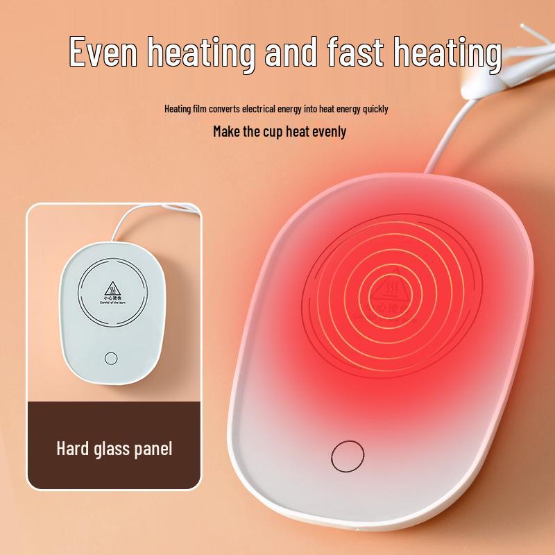 Smart Adjustable Heating Coaster - 55°C Constant Temperature Pad for Warm Drinks