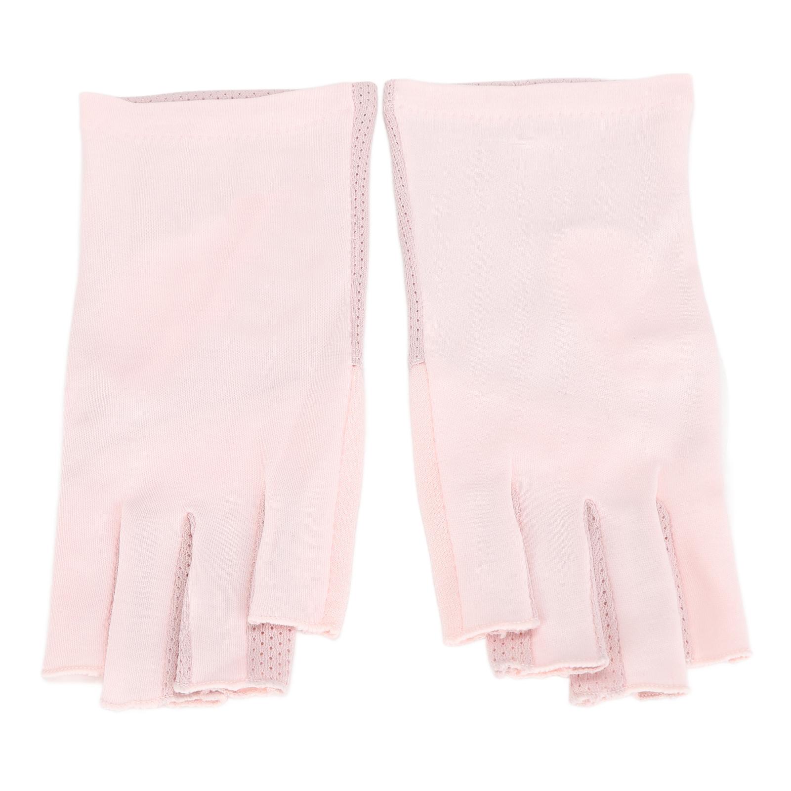 

Перчатки с защитой от ультрафиолета, уход за кожей ногтей, перчатки с половиной пальцев для защиты от солнечных ожогов, для маникюра, розовые розовый