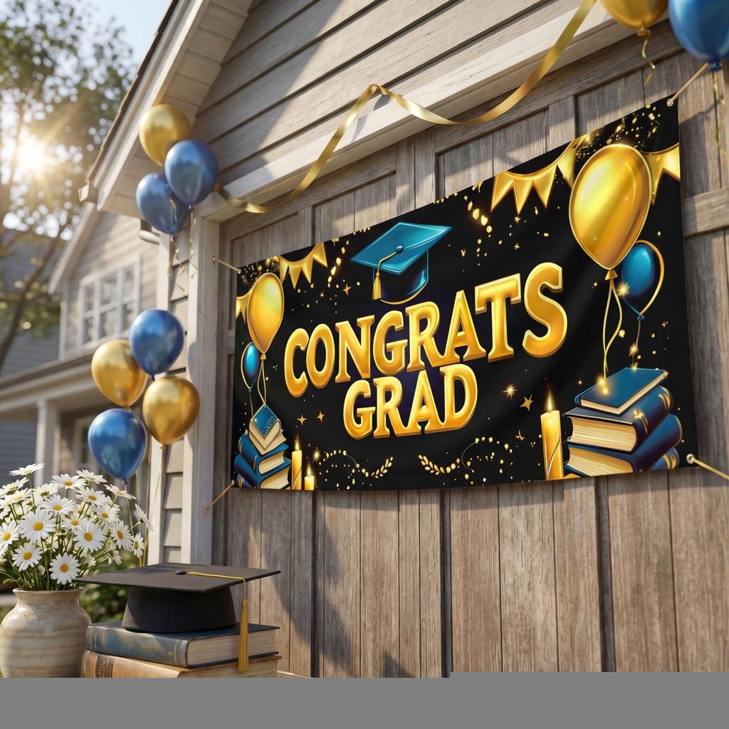 Graduation Flag, Graduation Garage Flag, Photo Decoration Props