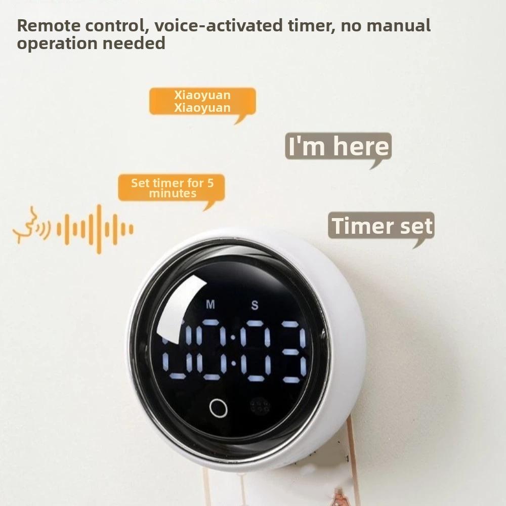 Round Magnetic Kitchen Timer Voice Controlled Intelligent Voice Timer Office