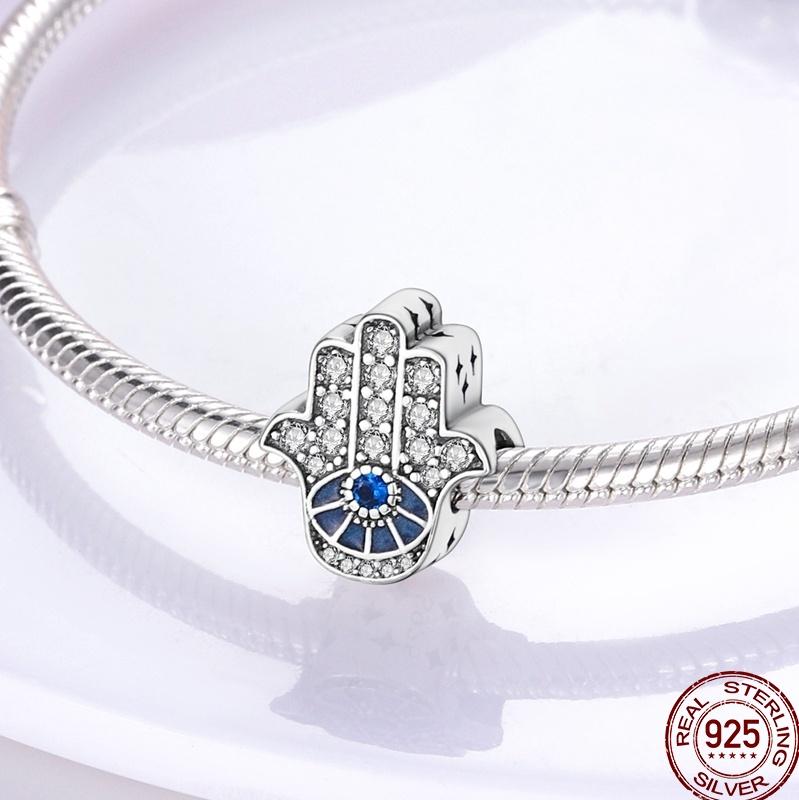 Copper Cross Bible Dove Holy Blessing Demon Eye Shiny Charm Bead Fit Pan Original Bracelet Diy Exquisite