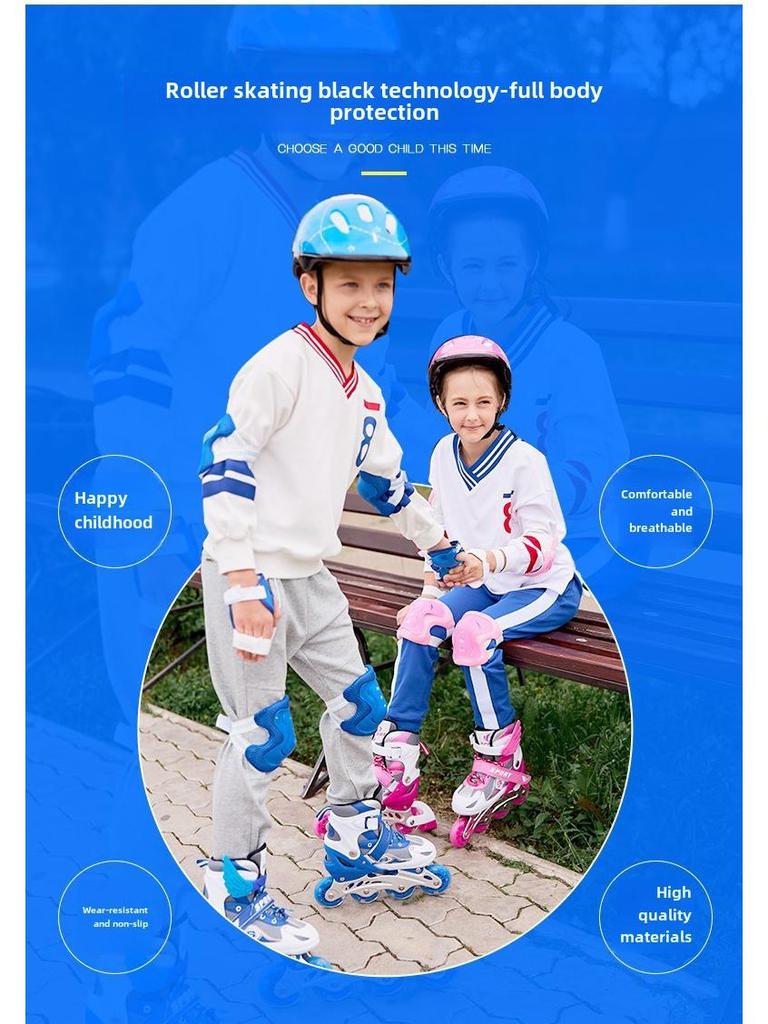 Children's Adjustable Flashing Roller Skates for Boys and Girls