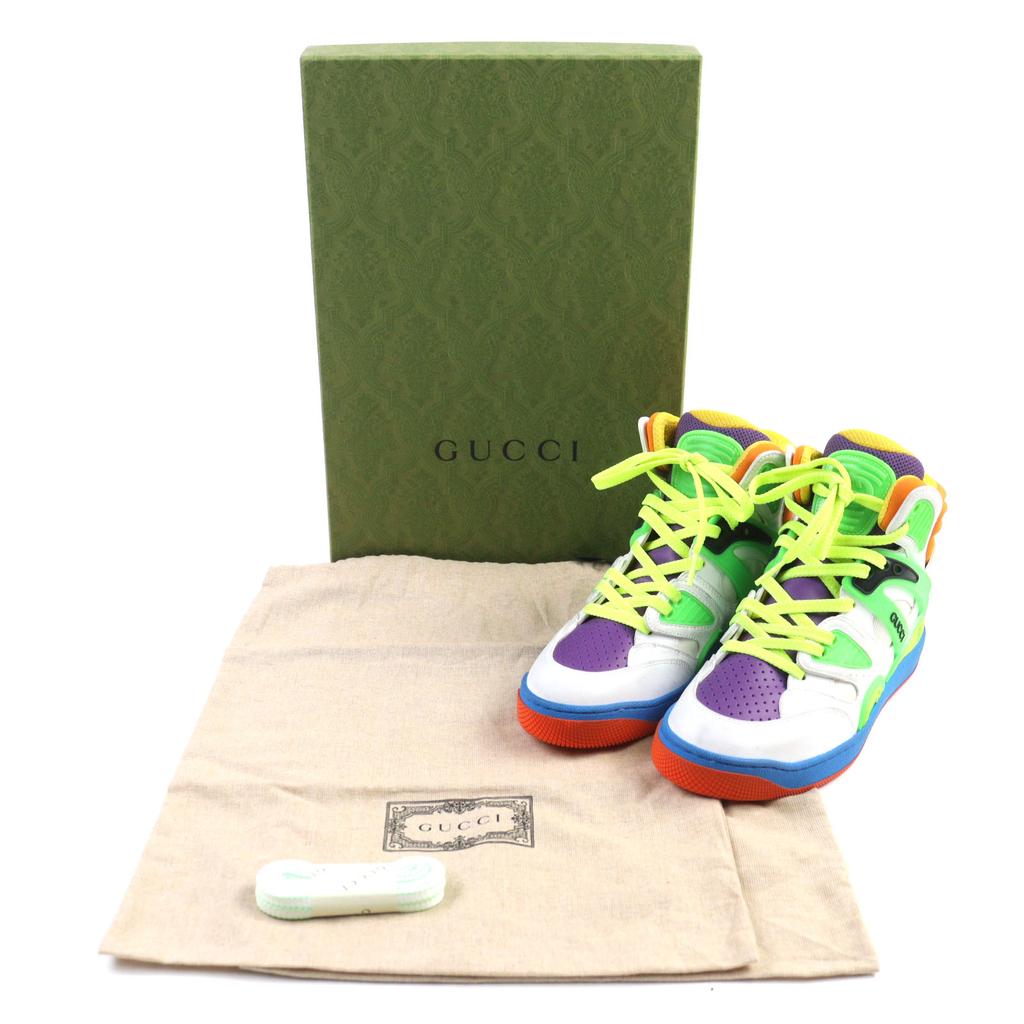 Makellose GUCCI Sneaker Interlocking Vintage-Finish Leder Damen 35.5 661310 Gebraucht