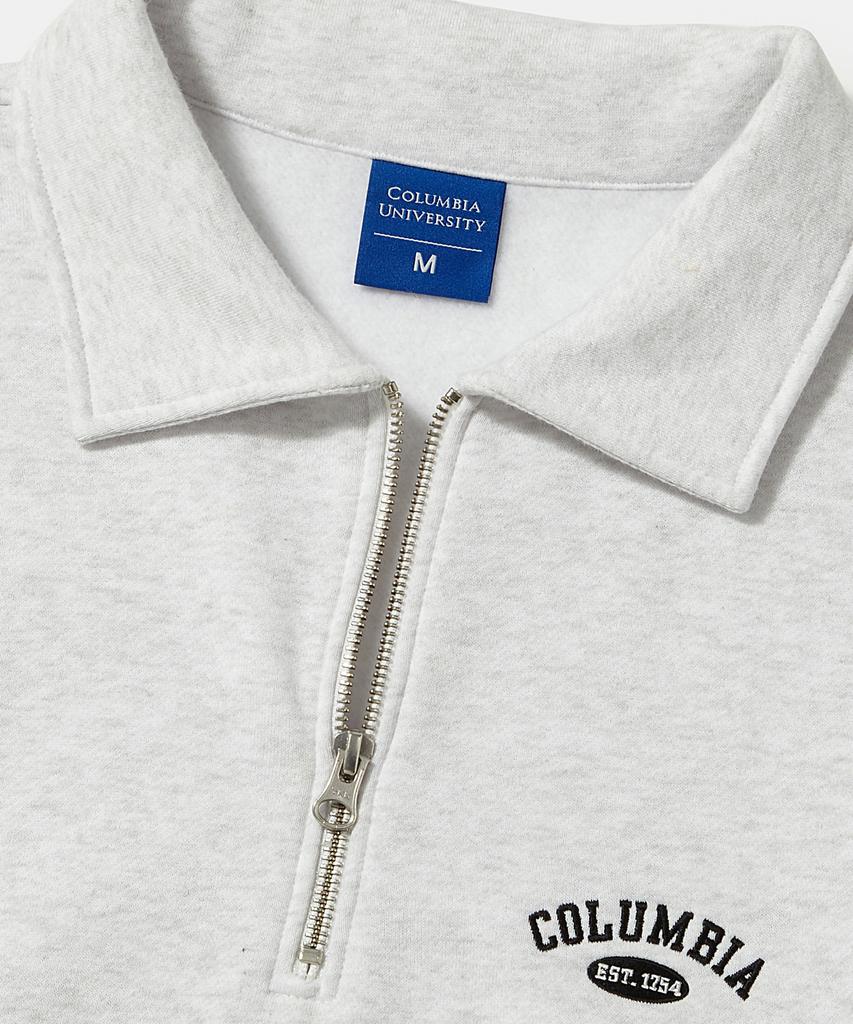 Columbia University Cu Arch Fleece H/Zip Sweatshirts_Light Melange