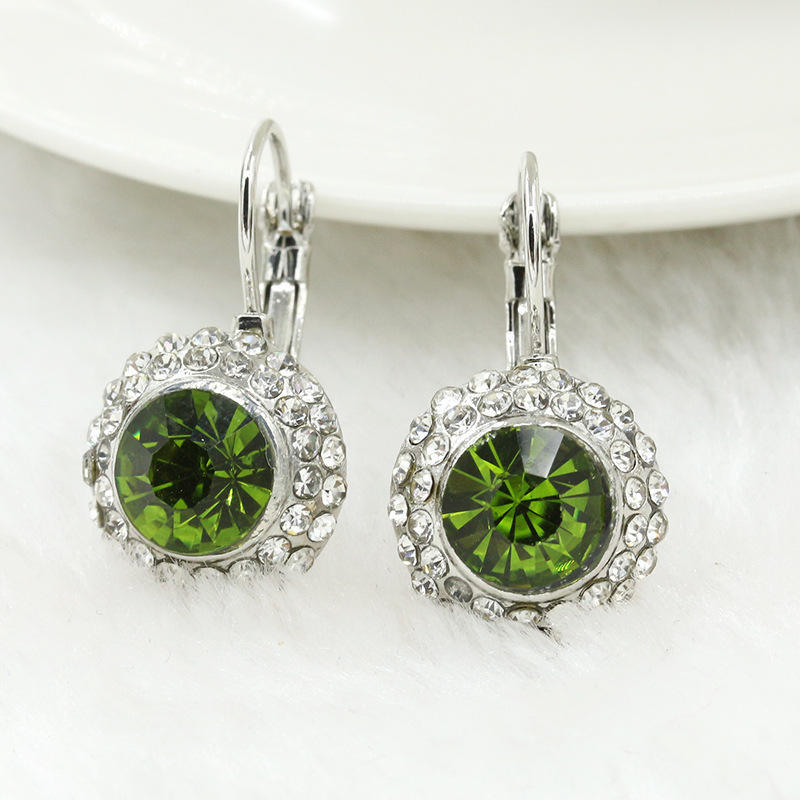 Fashion Moon River Ear Buckle Temperament Round Joker Earrings Trend Female Accessories