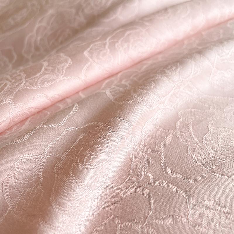 100% Cotton Nordic Bedding Set Solid Color Floral Jacquard 4PCS Bed Sheet Set Bed Linen Set 2 Pillowcases Twin Double Queen Size