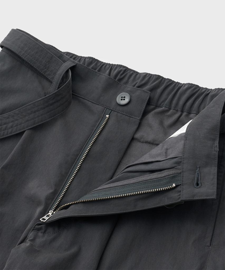 ANOTHER OFFICE Parachute Belted Pants (Coal Gray)