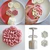 Moon cake Molds 75g Capacity Flower and Gourd Pattern Easy Press for Baking
