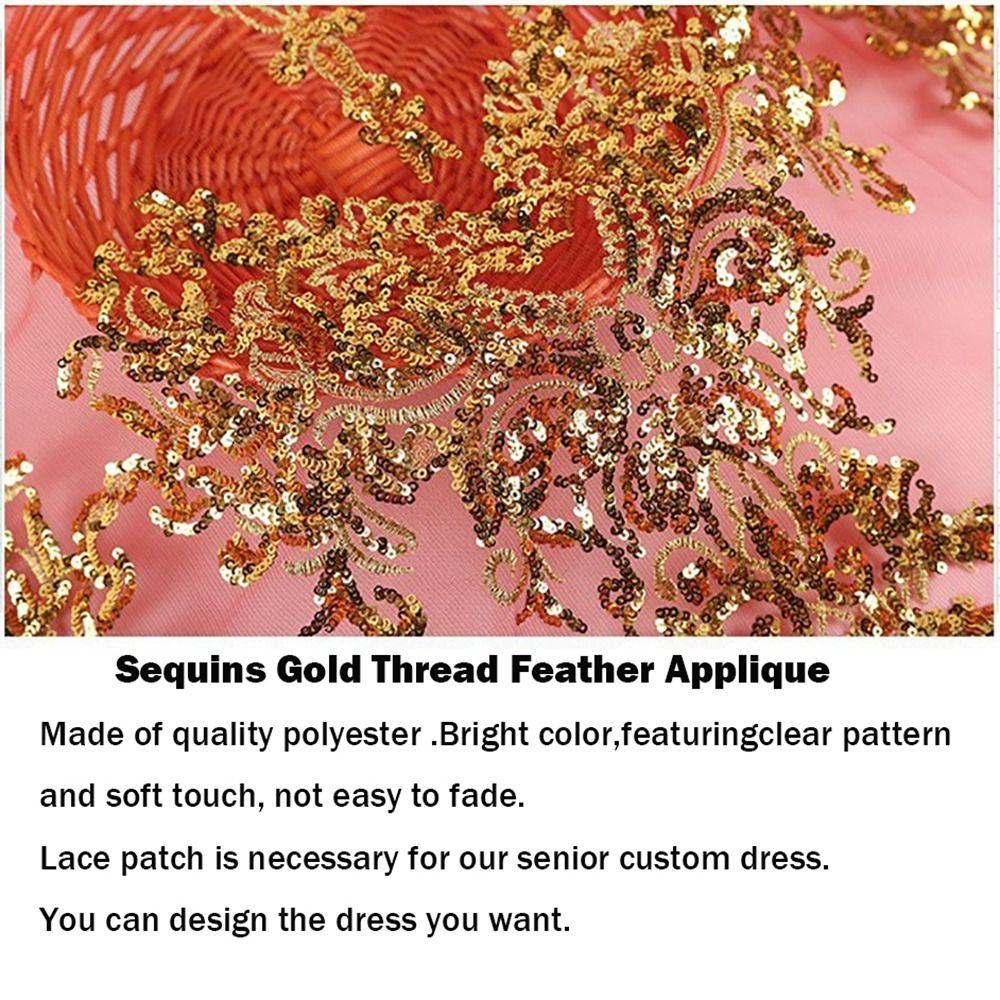 Gör-det-själv Broderade Blomsterlappar Paljettbroderi Paljettlappar Spetsapplikationer Bröllop