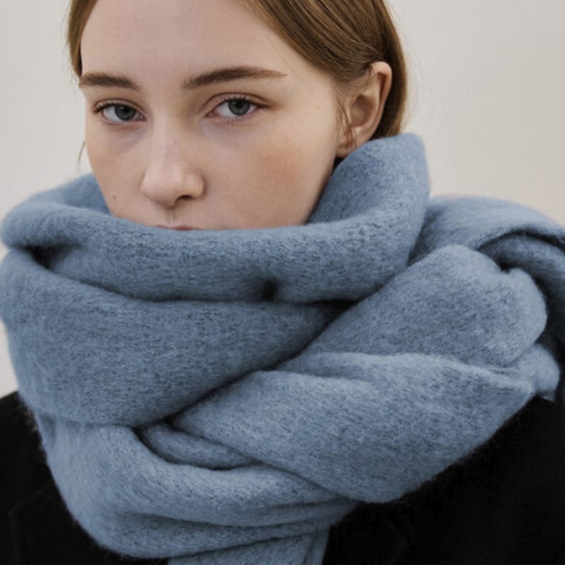 Rosefrantz Wide Long Muffler [Blue]