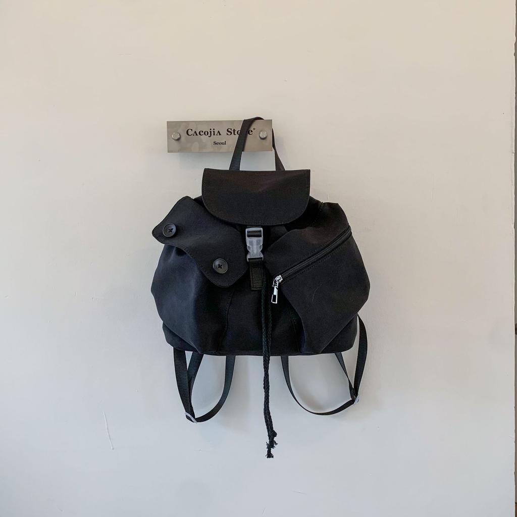 Live Supply Factory Direct Sales Leisure Simple Women Travel Nylon Cloth Solid Color Internet Celebrity Explosion Backpack