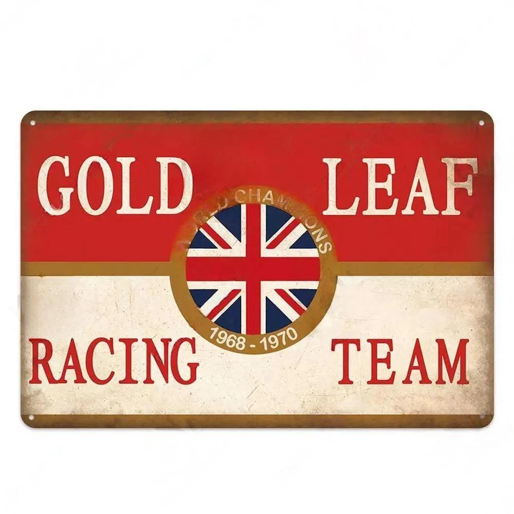 Vintage Racing Team Tin Sign Metal Signs Decorative Plaque For Garage Club Pub Bar Man Cave Farmhouse Decor Wall Decoration
