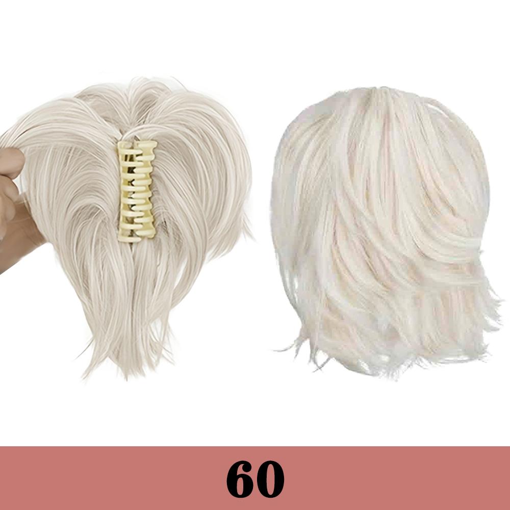 

MISS WIG Synthetic DIY Deformation Ponytail Extensions Short Wavy Claw Ponytail For Women Cosplay Party Wear 20cm