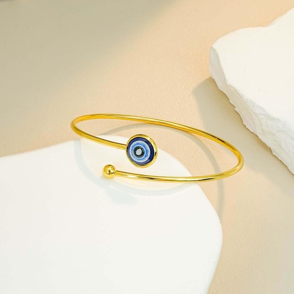 Gothic Adjustable Creative Bangle Zinc Zinc Alloy Blue Eye Ring New Demon Eye Bracelet  Daily Wear