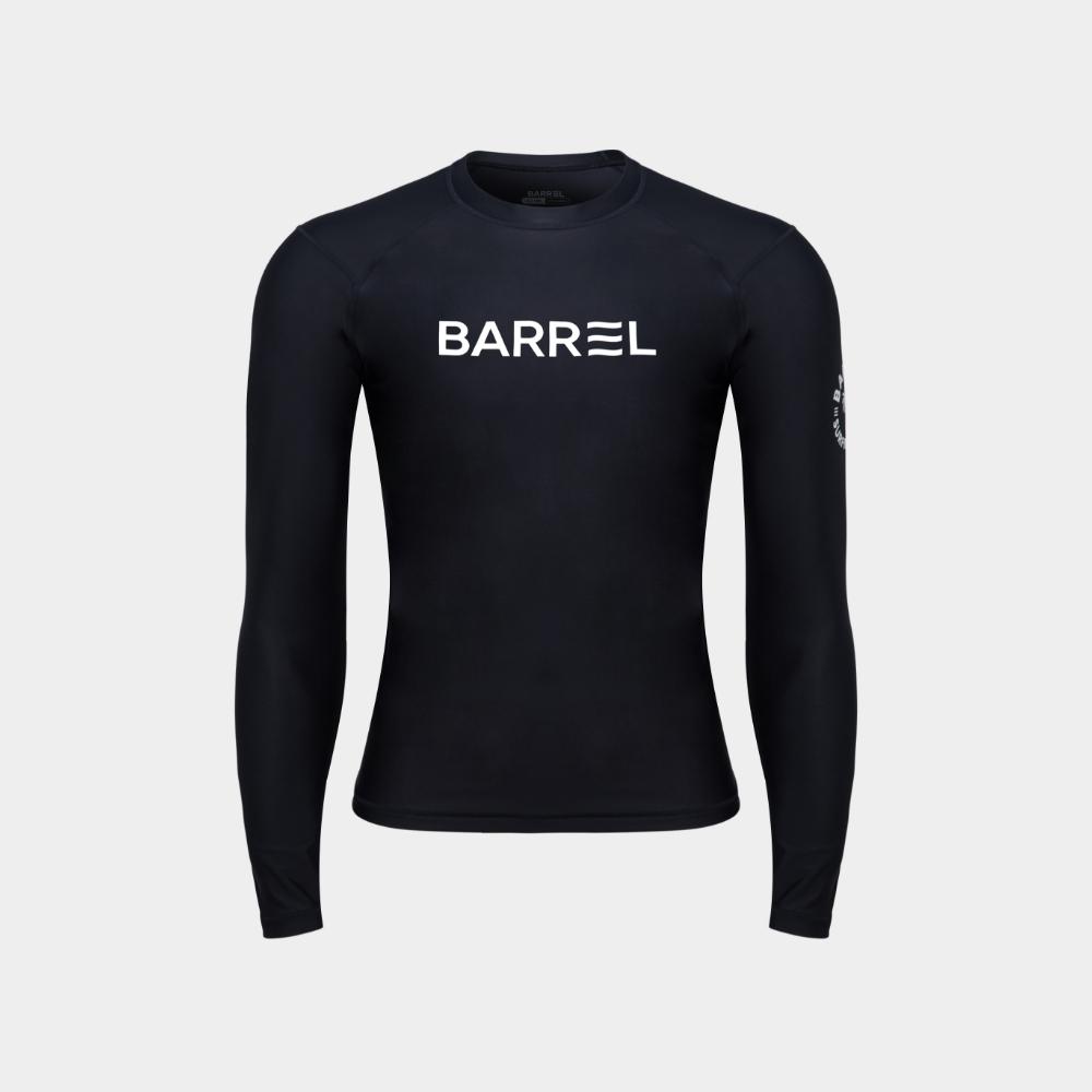 BARREL Men'S Sunset Standard Fit Rash Guard Black (B3Smwrg005Blk)