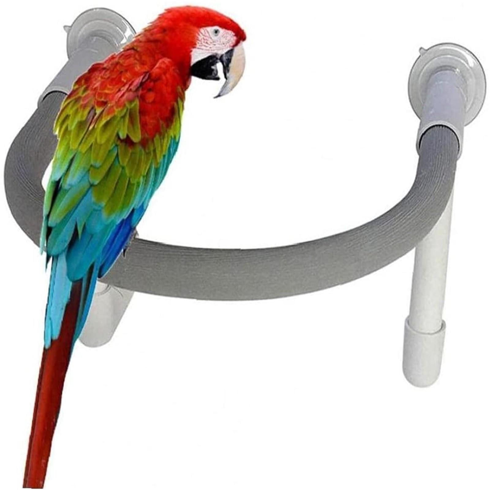 

Bird Shower Suction Cup Window And Bath Bird Stand Toy For Bird белый