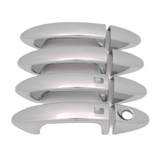 8Pcs ABS Side Chrome Door Handle Cover For Ford Fiesta Ecosport Molding Trim