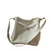Womens Genuine Leather Bucket Bag Casual Versatile Shoulder Crossbody