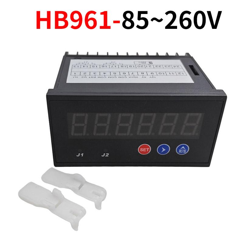 HB961 Intelligent Reversible Counter Meter 12V 24V HP961 6-Digit Digital Display Raster Table 2 Group OutputV 24V 220V 85-260V 1