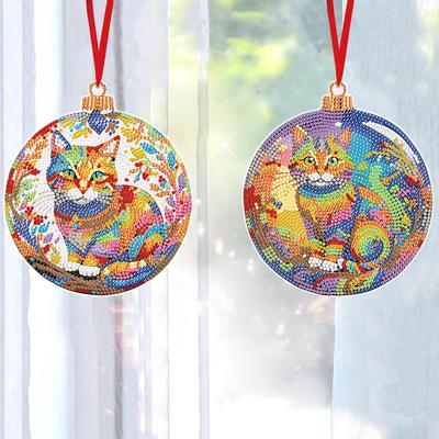 8 BUC Decor Agățat Pictură cu Diamante Etichete cu Diamante Față-Verso Pandantiv Agățat pentru Începători Meșteșugărit Zi de Naștere Decor Petrecere Acasă