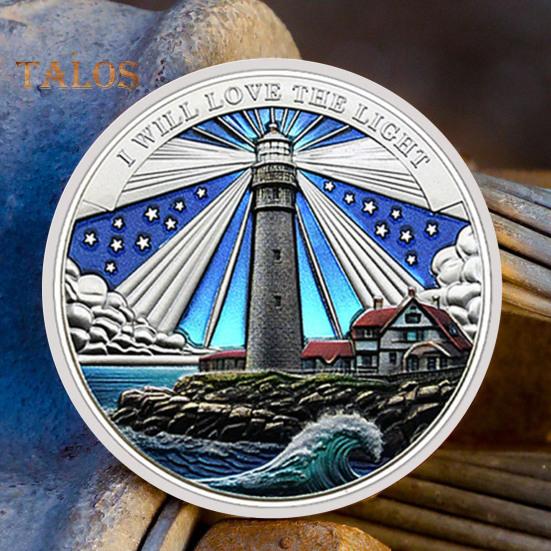 Lighthouse Ocean Coin Metal Collectible Coin Inspiring Long Voyage Travel Souvenir Coin for Self Collection Commemoration
