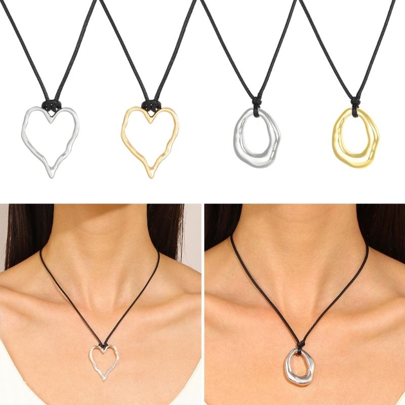 Irregular Pendant Necklaces Chain Necklaces CCB Material Pendant Necklace Neck Jewelry Perfect Gift for Fashion Lover