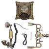 Retro Rotary Phone, Antique-Style Landline with Resin Body and Zinc Alloy Bracket, Perfect for Home, Office, and Cafe Decor