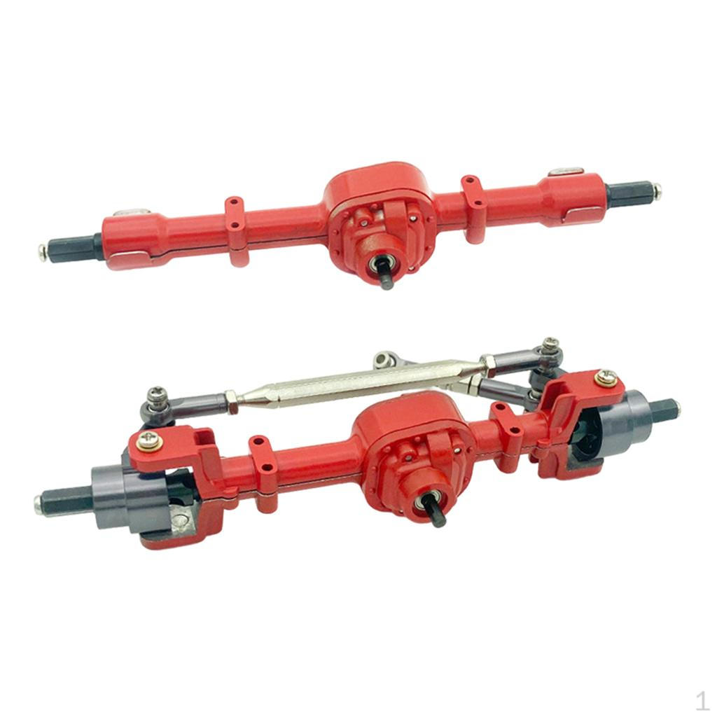 

CNC Front / Rear Axle Assembly Set 90 MN90 MN96 MN99S 1/12 RC Crawler Car Pickup Truck Accessories Red Titanium