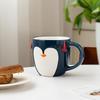 Handcrafted Animal Print Mugs: 15Oz/450Ml Ceramic Fox And Penguin Mugs, Microwave And Dishwasher Safe, Perfect for Coffee, Tea, And More