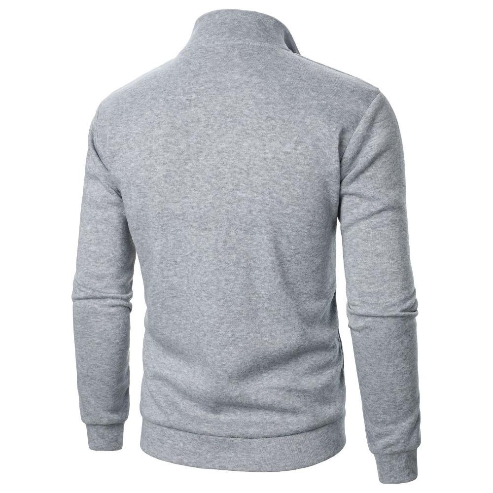 Casual Half-zip Stand Collar Sweatshirt Trendy Simple Loose Fleece Men's Sweatshirt Zipper