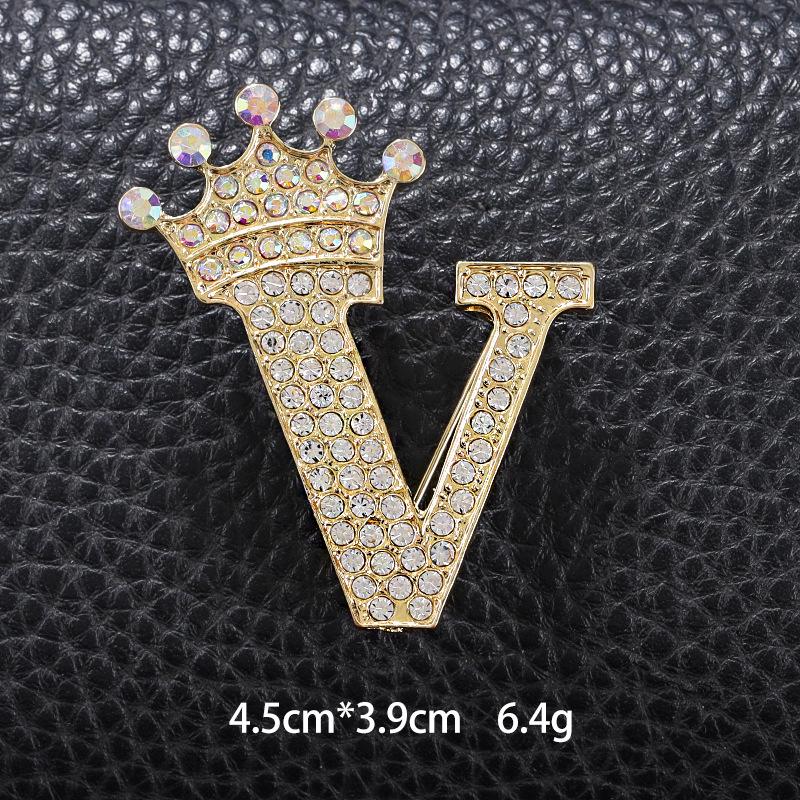 Unisex Versatile English Letter Brooch Lapel Pin for Suits and Clothing