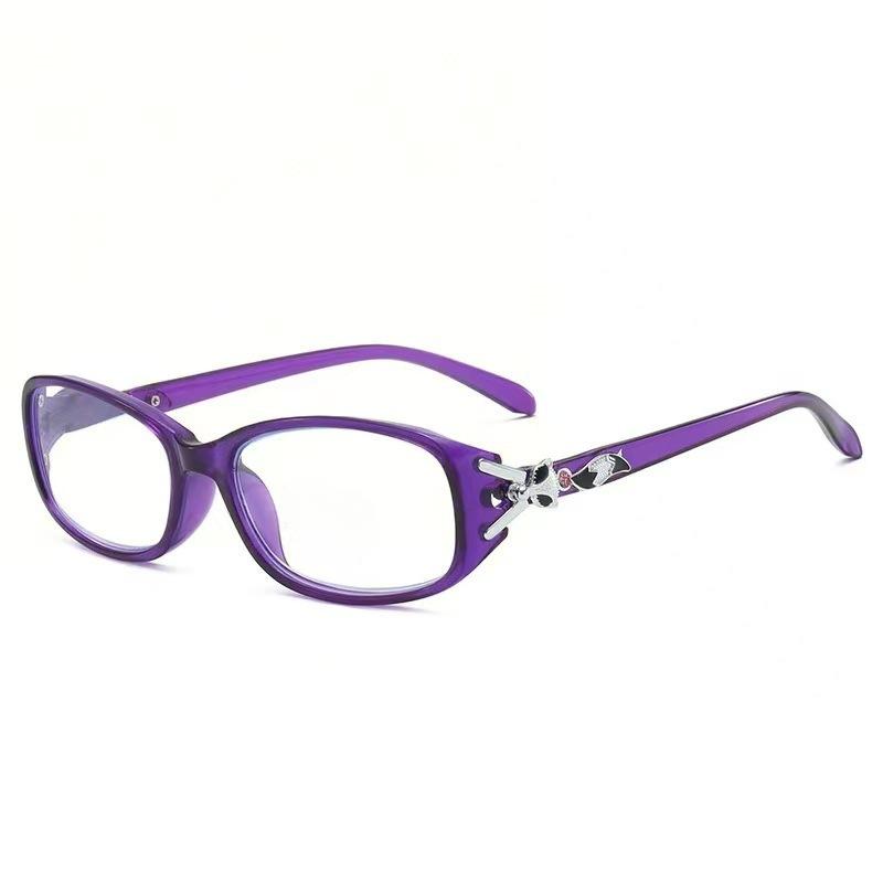

Fashion Anti Blue Rays Presbyopia Eyeglasses Women Reading Glasses Hyperopia Computer Reading Readers Eyeglasses +400 degrees фиолетовый