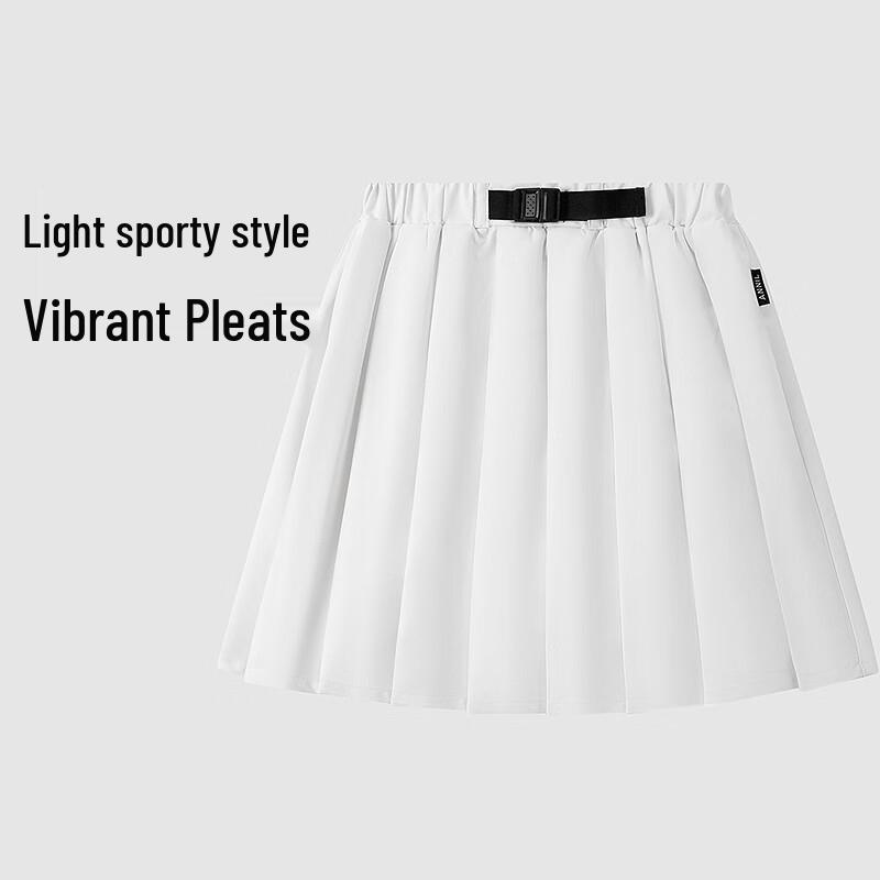 Annil Girls Sports Style Elastic Pleated Short Skirt 150