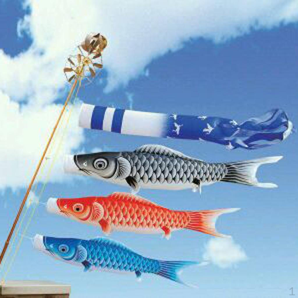

4 Pack Garden Windsock 50cm Japanese Style Carp Streamer Outdoor Wind Sock