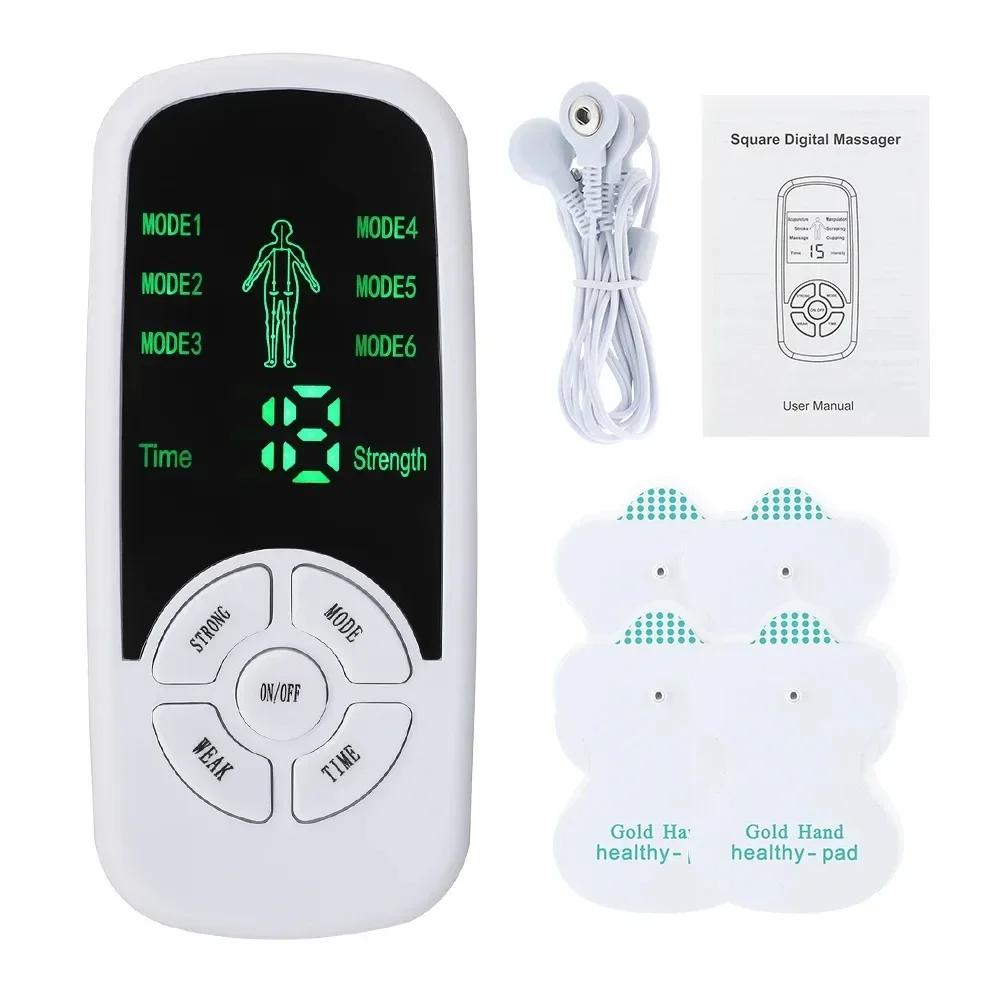 6 Modes Tens Electric Stimulation Massager Muscle EMS Full Body Relax Muscle Therapy Pain Relief Pulse Massager Healthy Care